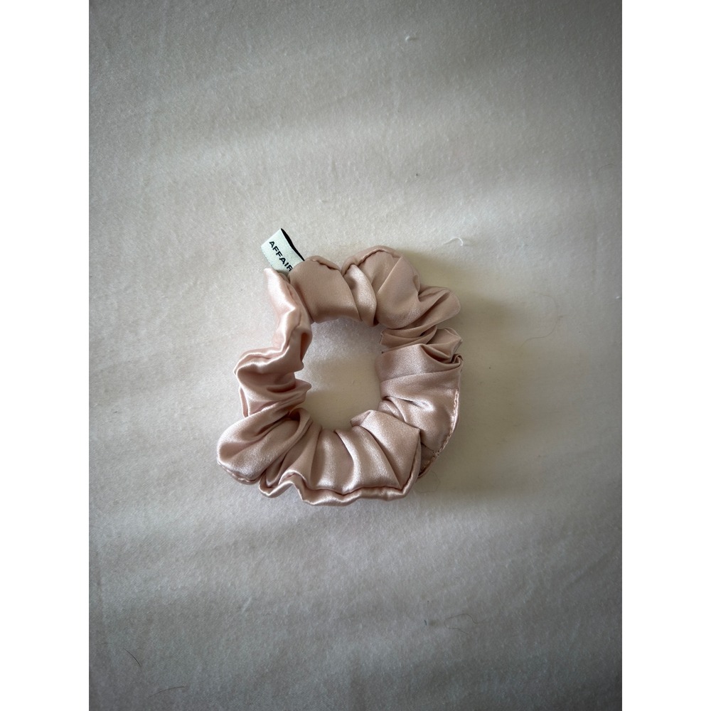Crown Silk Satin Scrunchie Hair Tie Blush Pink Accessory
